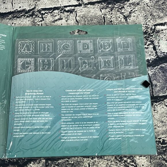 Scrapbooking Stamps QUILTED ALPHABET All Night Media 36 clear stamps 91404 - Picture 11 of 12